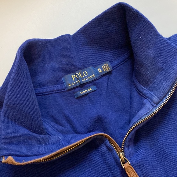 Polo Ralph Lauren Estate Rib Pullover Popover Quarter Zip Sweater SIZE XL - Picture 3 of 3